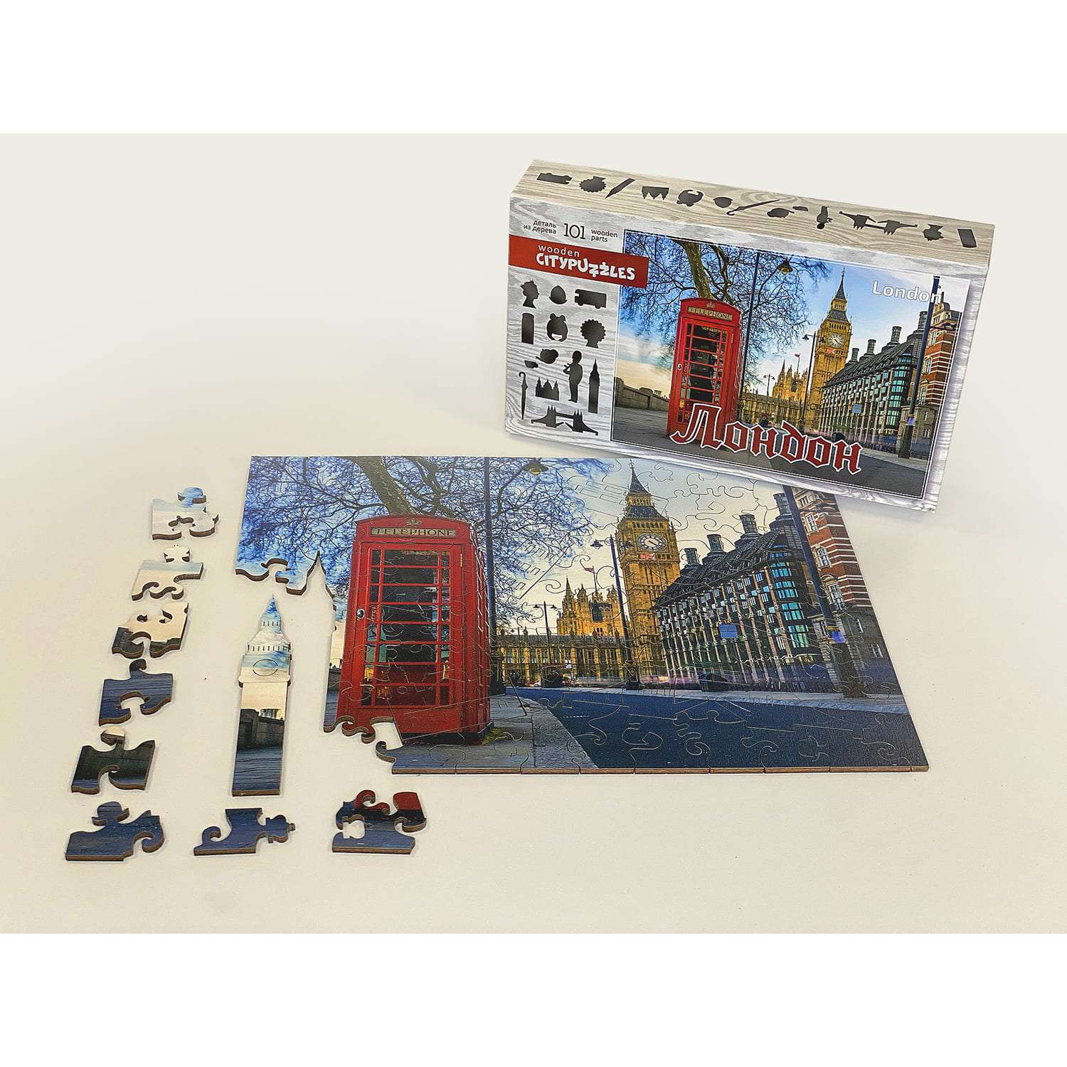 Пазл деревянный Нескучные игры Citypuzzles Лондон - фото 4