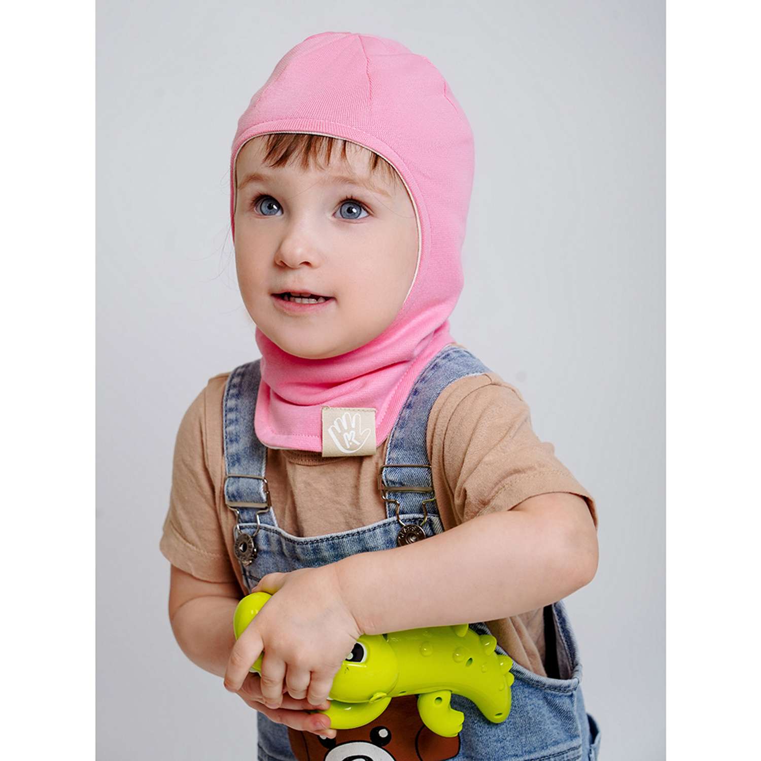 Шапка-шлем Prikinder U-A_221079 Цвет: Розовый/молочный - фото 19