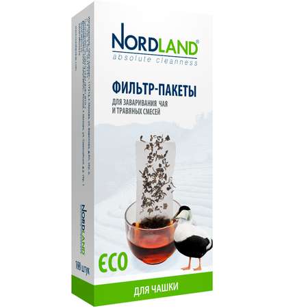 Фильтр-пакеты Nordland для заваривания чая в чашке 100 шт в упаковке
