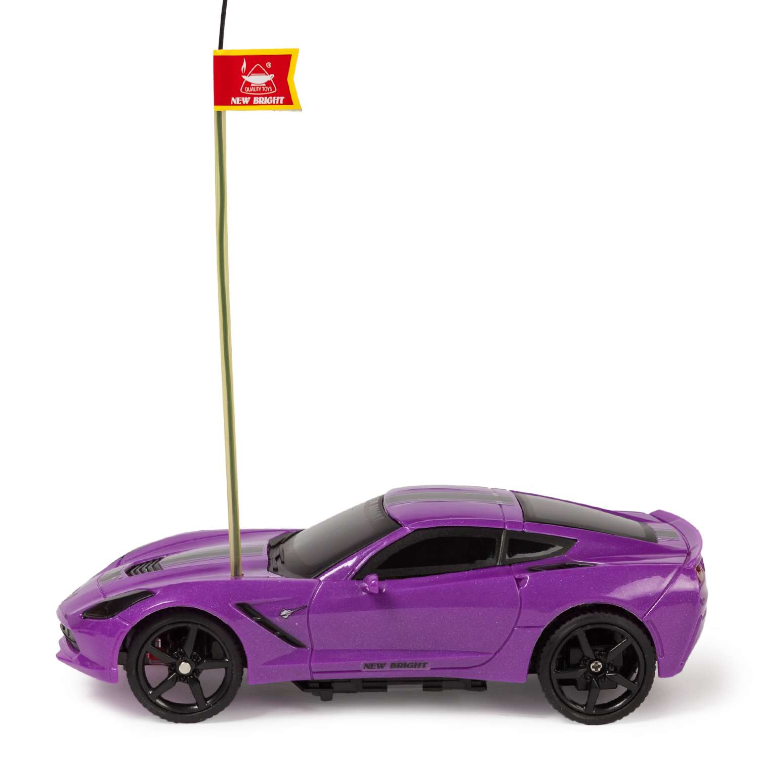 Машинка New Bright РУ 1:24 Corvette Фиолетовый 2423G 2423G - фото 4