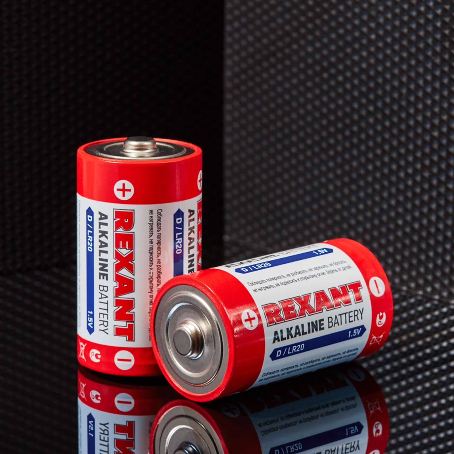 Алкалиновые батарейки REXANT тип D/LR20 2 шт - фото 3