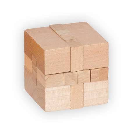 Головоломка DELFBRICK деревянная «Куб‎» 12 элементов DLS-01