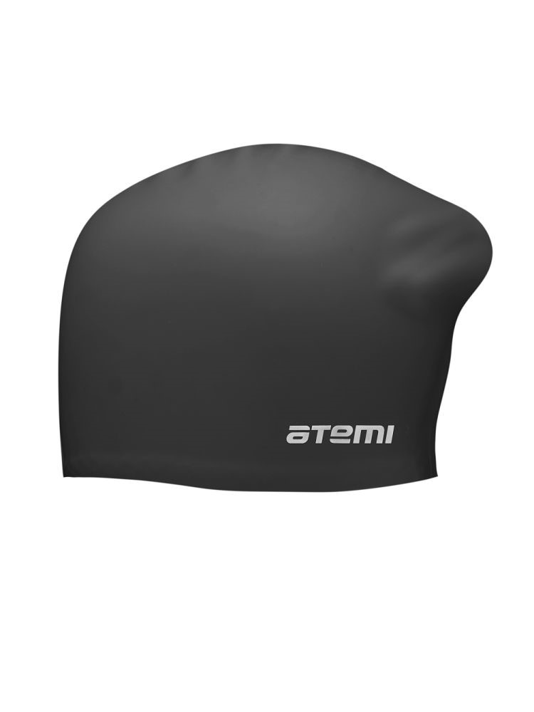 Шапочка для плавания LC-02 Atemi для длинных волос силикон объём 56-64 см цвет чёрный - фото 2