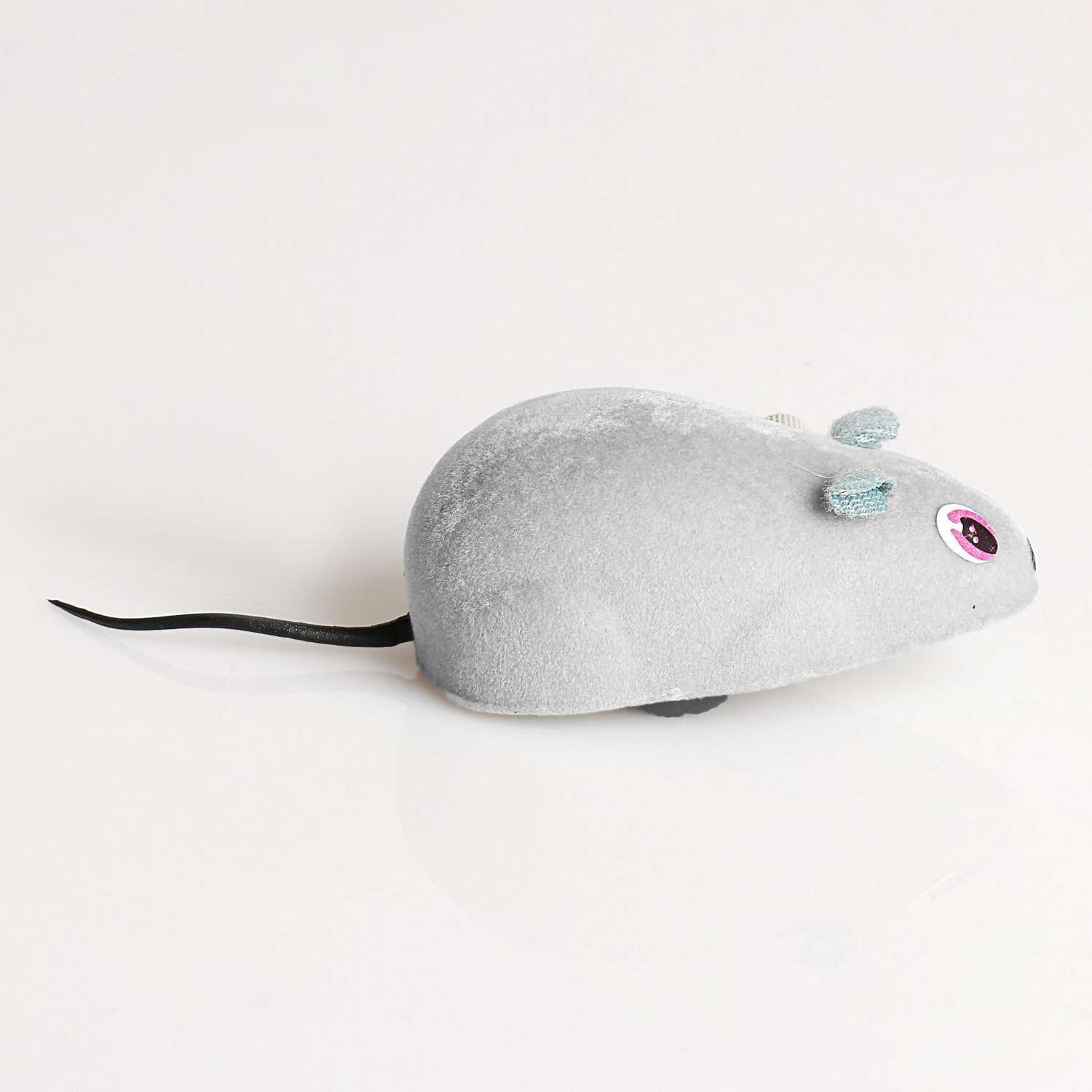 Мышь заводная Пижон 7 см серая - фото 2