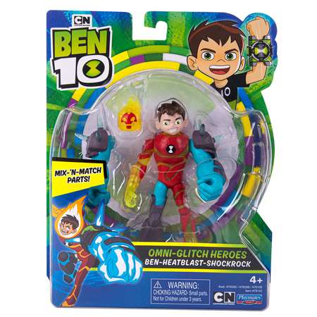 Фигурка Ben10 Омниглюк Человек-огонь-Шок Рок 76142