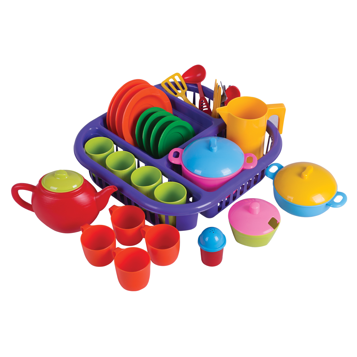 Набор посуды игрушечный Zarrin Toys в корзине 42 предмета - фото 1