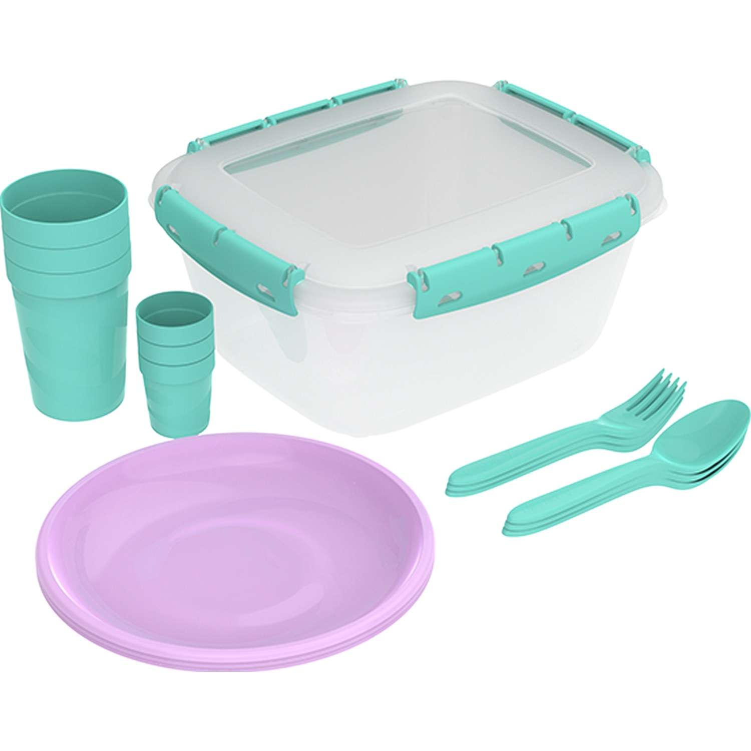 Набор посуды для пикника Альт-Пласт на 3 персоны из 16 предметов - фото 5