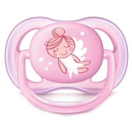 Пустышка Philips Avent Ultra Air с рисунком +футляр для стерилизации 0-6месяцев SCF545/10