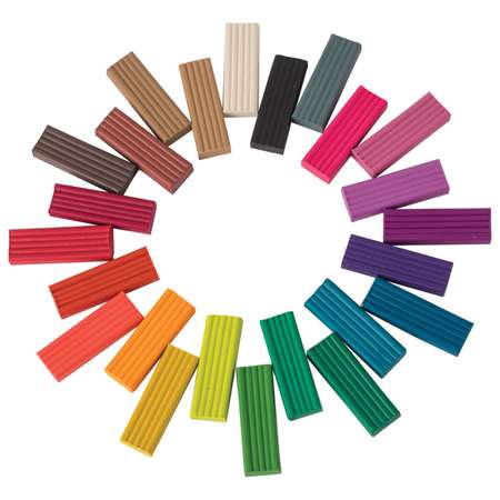 Пластилин классический Юнландия для лепки набор для детей 24 цвета