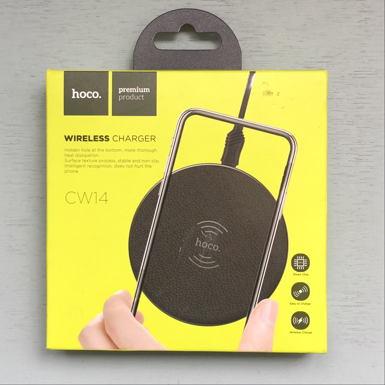 Беспроводное ЗУ hoco wireless charger / зарядка для смартфона /черный - фото 1