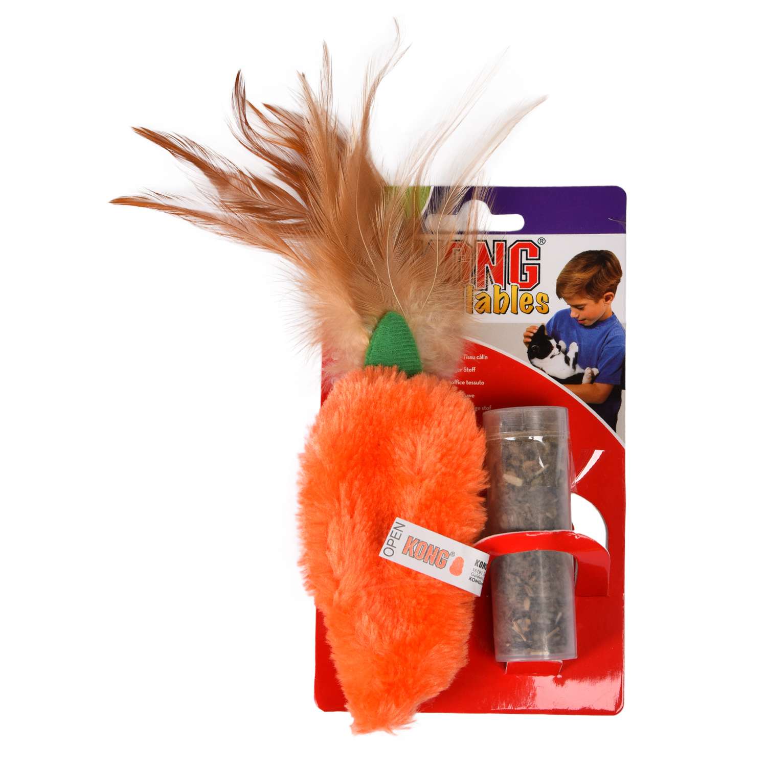 Игрушка для кошек KONG Морковь с тубом кошачьей мяты NH4 - фото 1