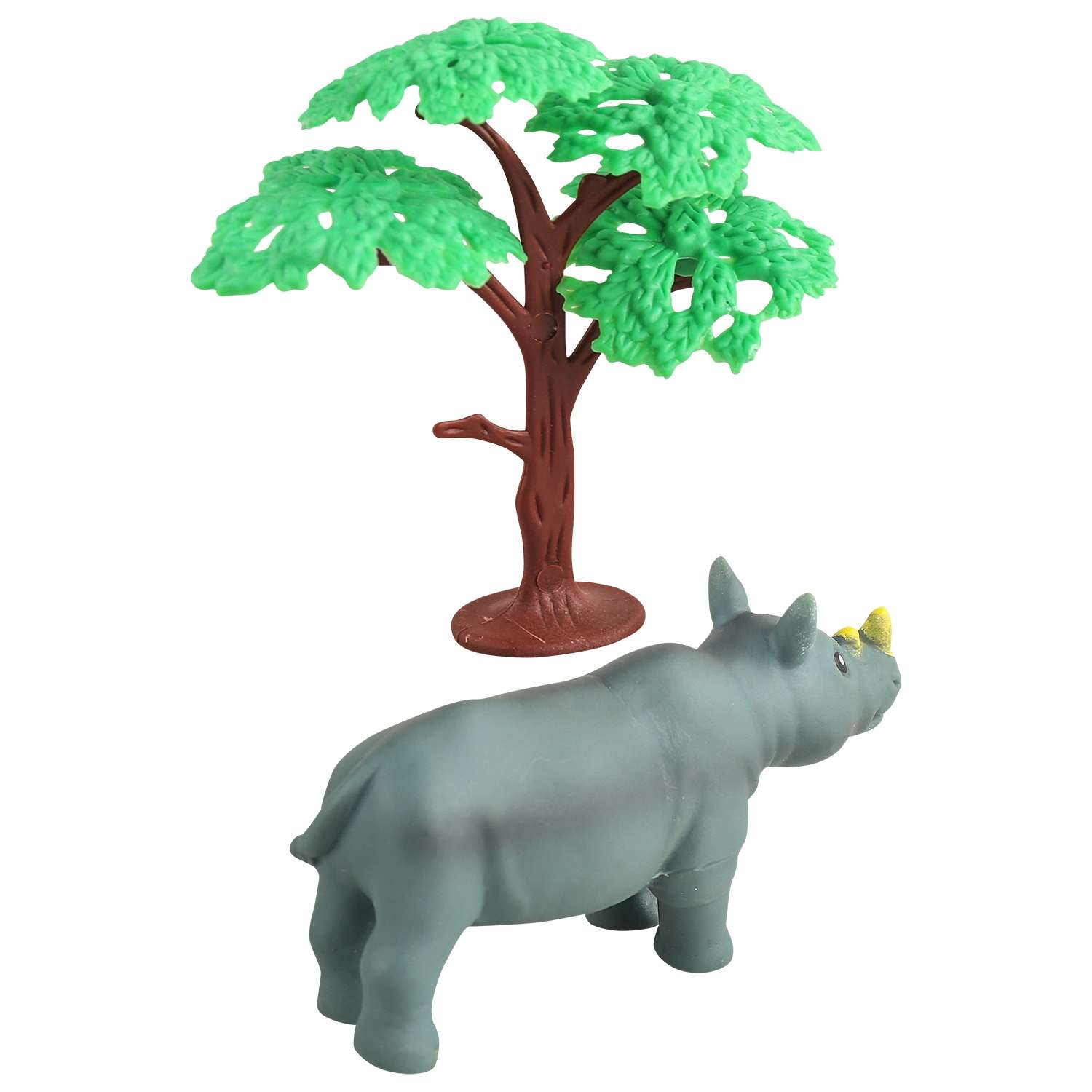 Игровой набор Mioshi Маленькие звери: Носорог 10х5 см дерево - фото 2