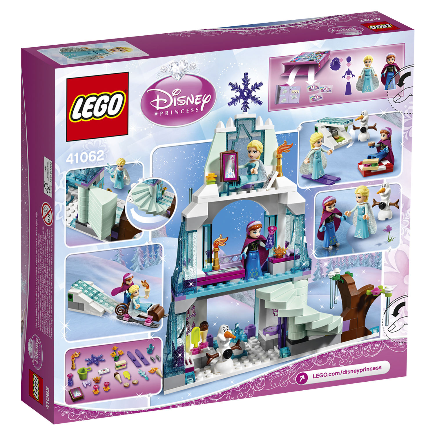 Конструктор LEGO Disney Princess Ледяной замок Эльзы (41062) купить по цене  3399 ₽ в интернет-магазине Детский мир