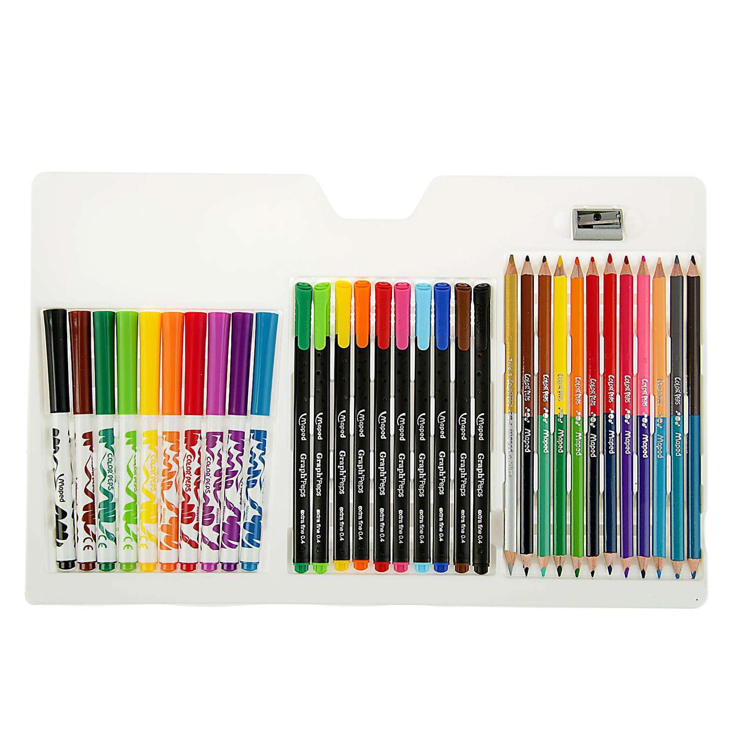 Набор Эврики для рисования 33 предмета: фломастеры. ручка капилярная. карандаши цветные точилка - фото 2