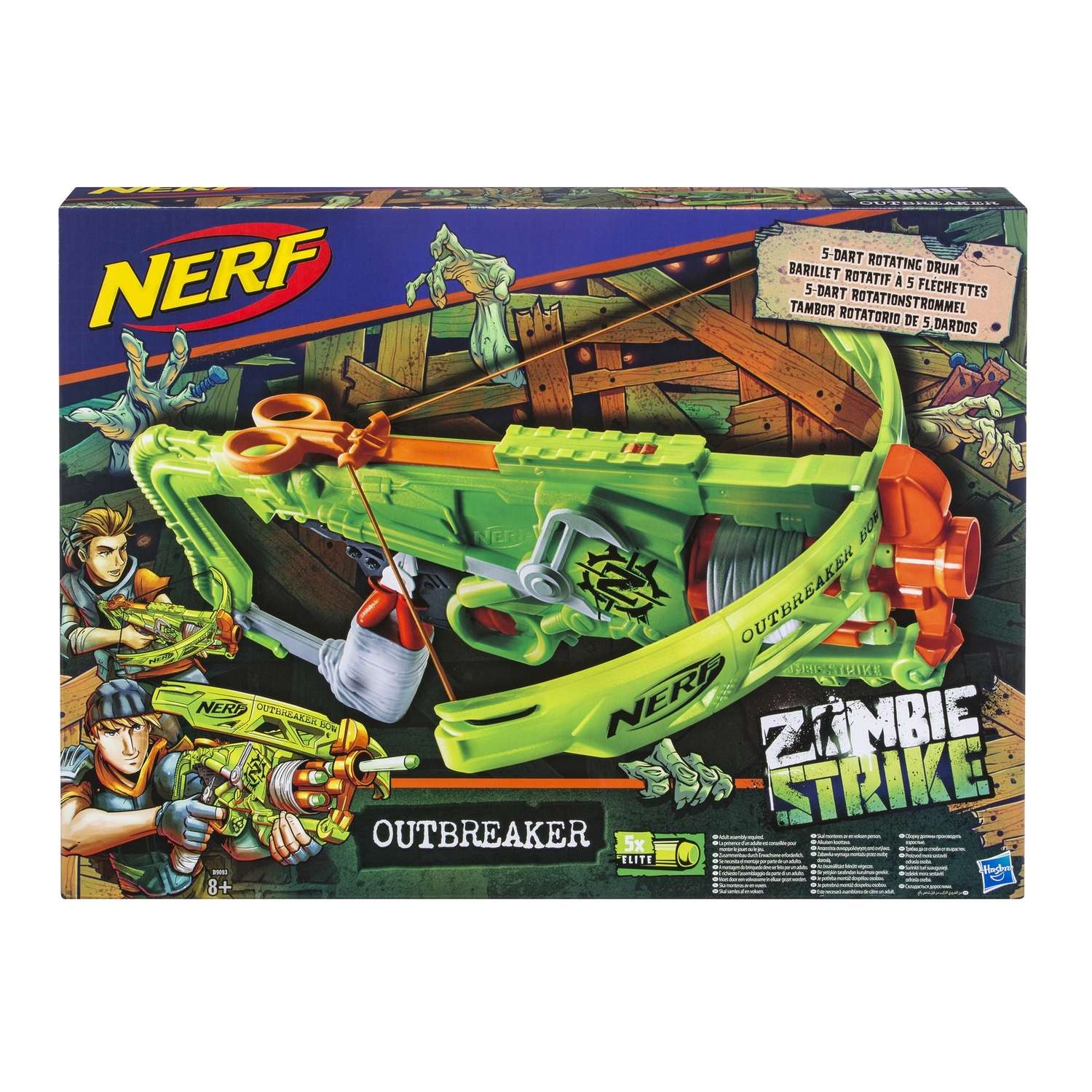 Nerf zombie strike outbreaker bow target deals