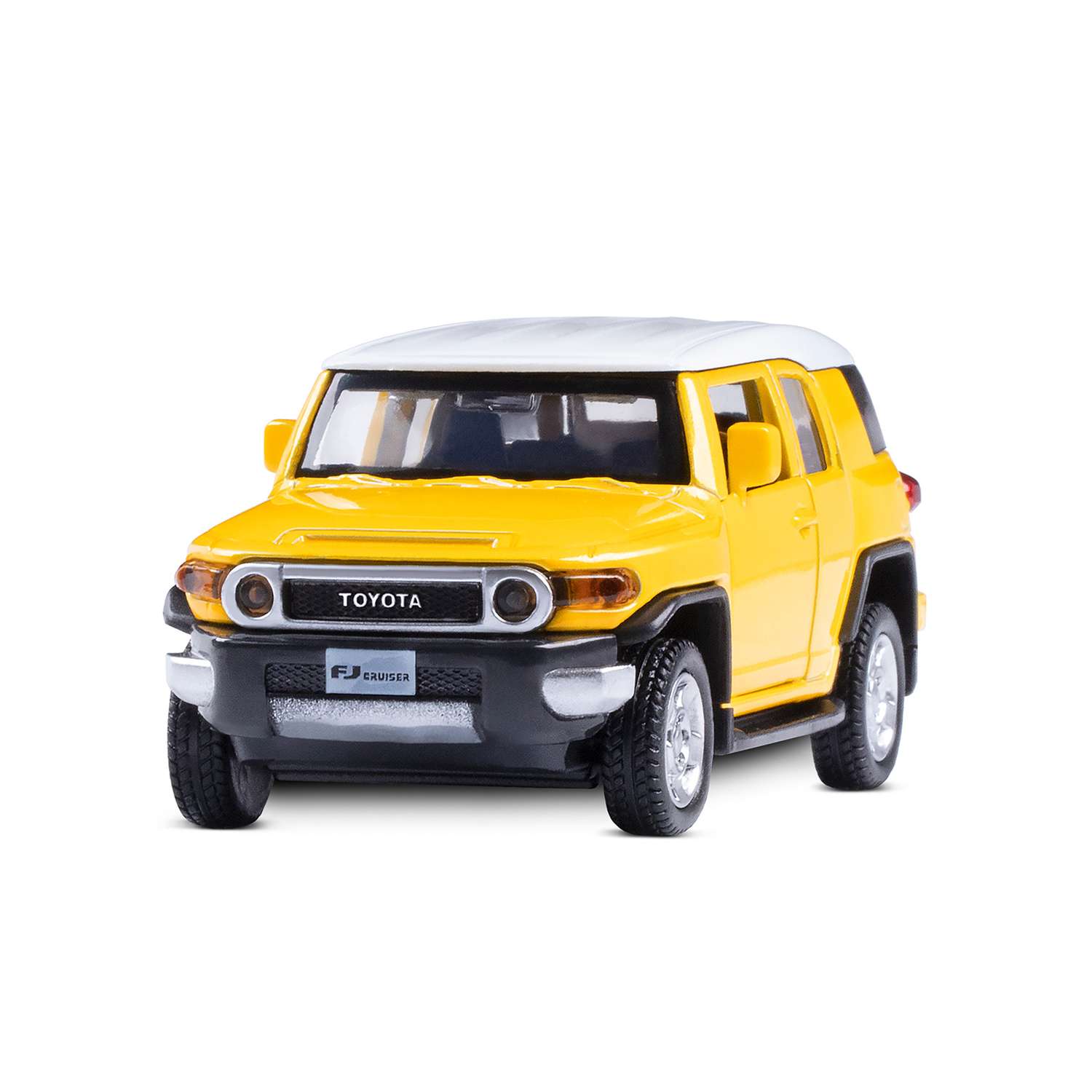 Машинка металлическая АВТОпанорама игрушка детская 1:43 Toyota FJ Cruiser желтый инерционная JB1200134 - фото 9