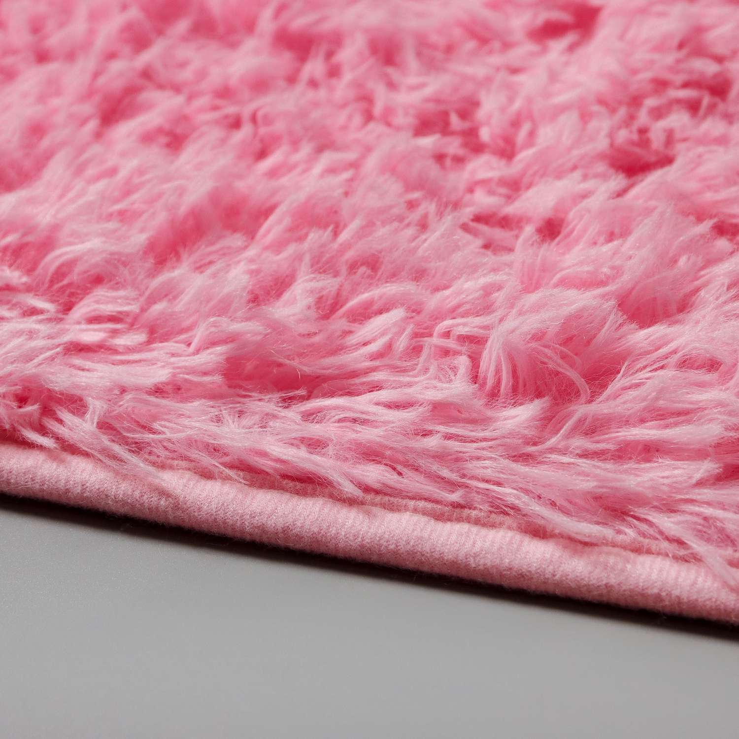 Коврик Доляна для ванной прямоугольный «Пушистик» 50×80 см цвет розовый - фото 3