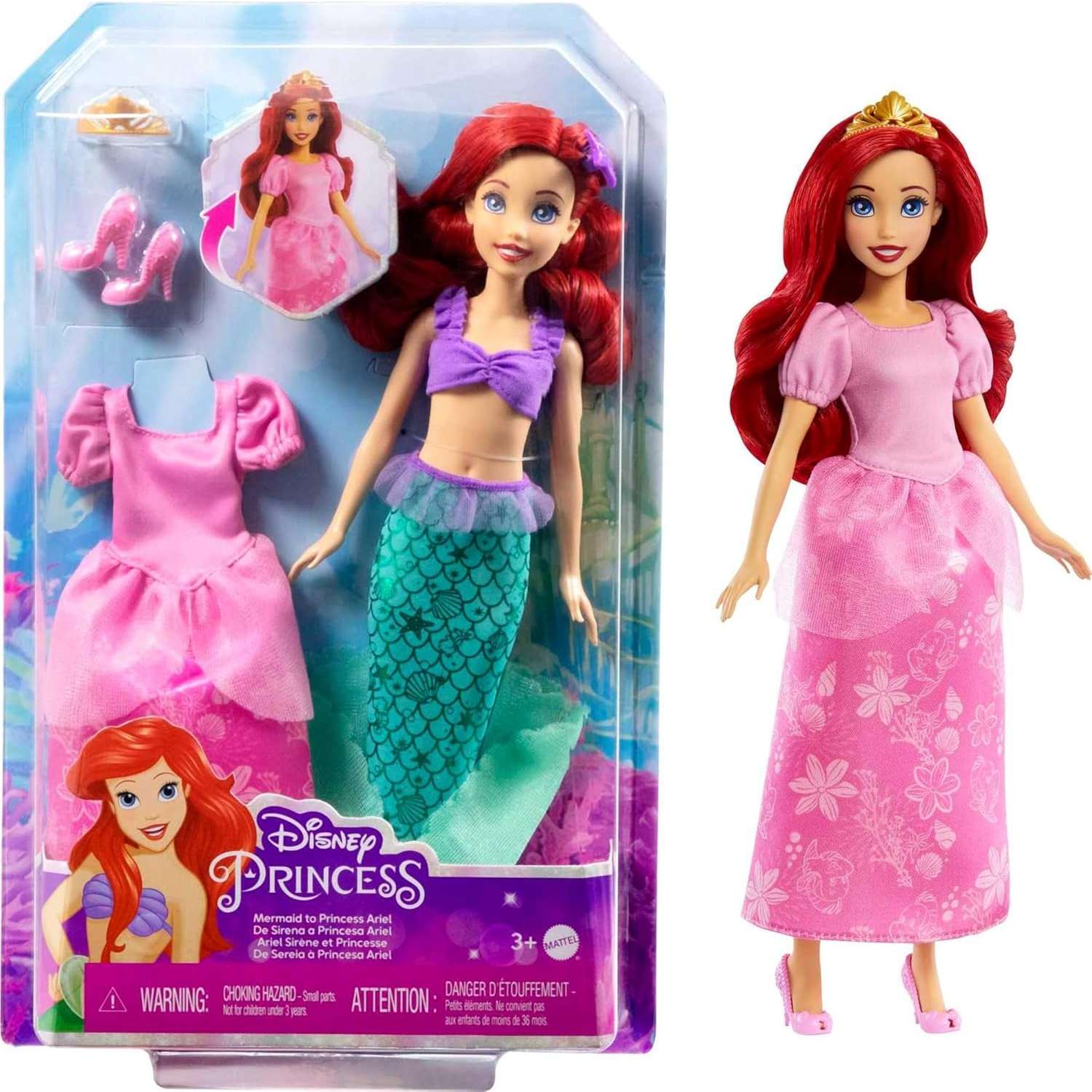 Набор игровой Disney Princess Ариэль 2в1 Русалка и кукла HMG49 HMG49 - фото 5