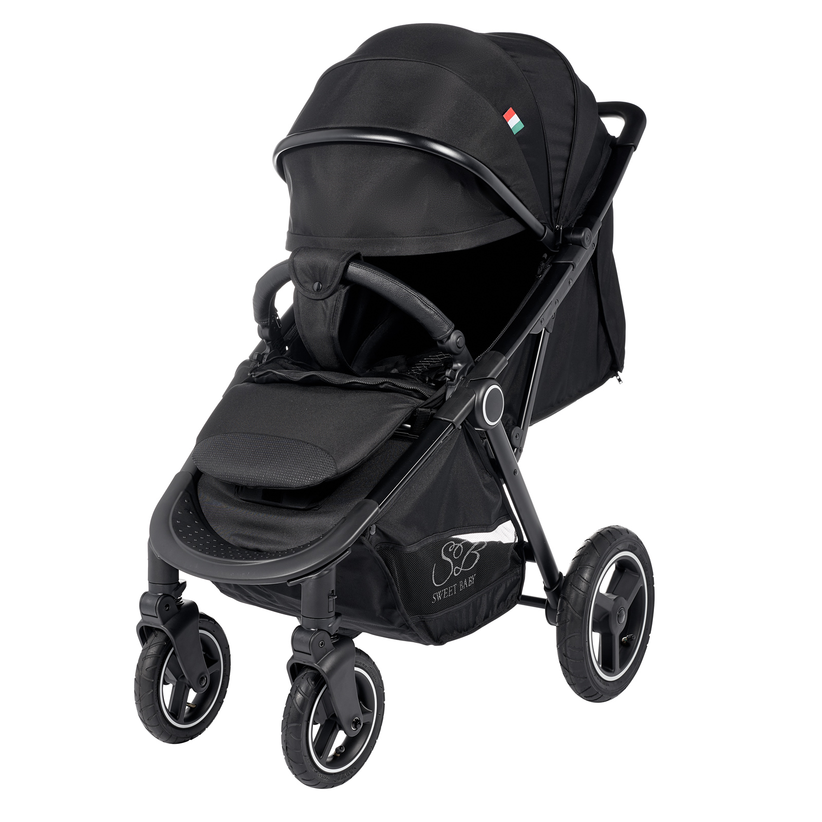 Прогулочная коляска Sweet Baby Suburban Compatto Air black - фото 5