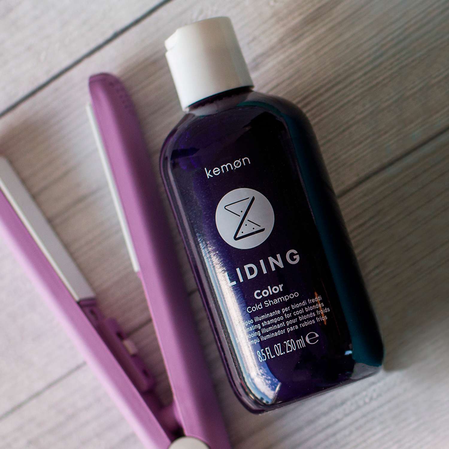 Оттеночный шампунь Kemon фиолетовый Liding Color Cold Shampoo Velian 250 мл - фото 3