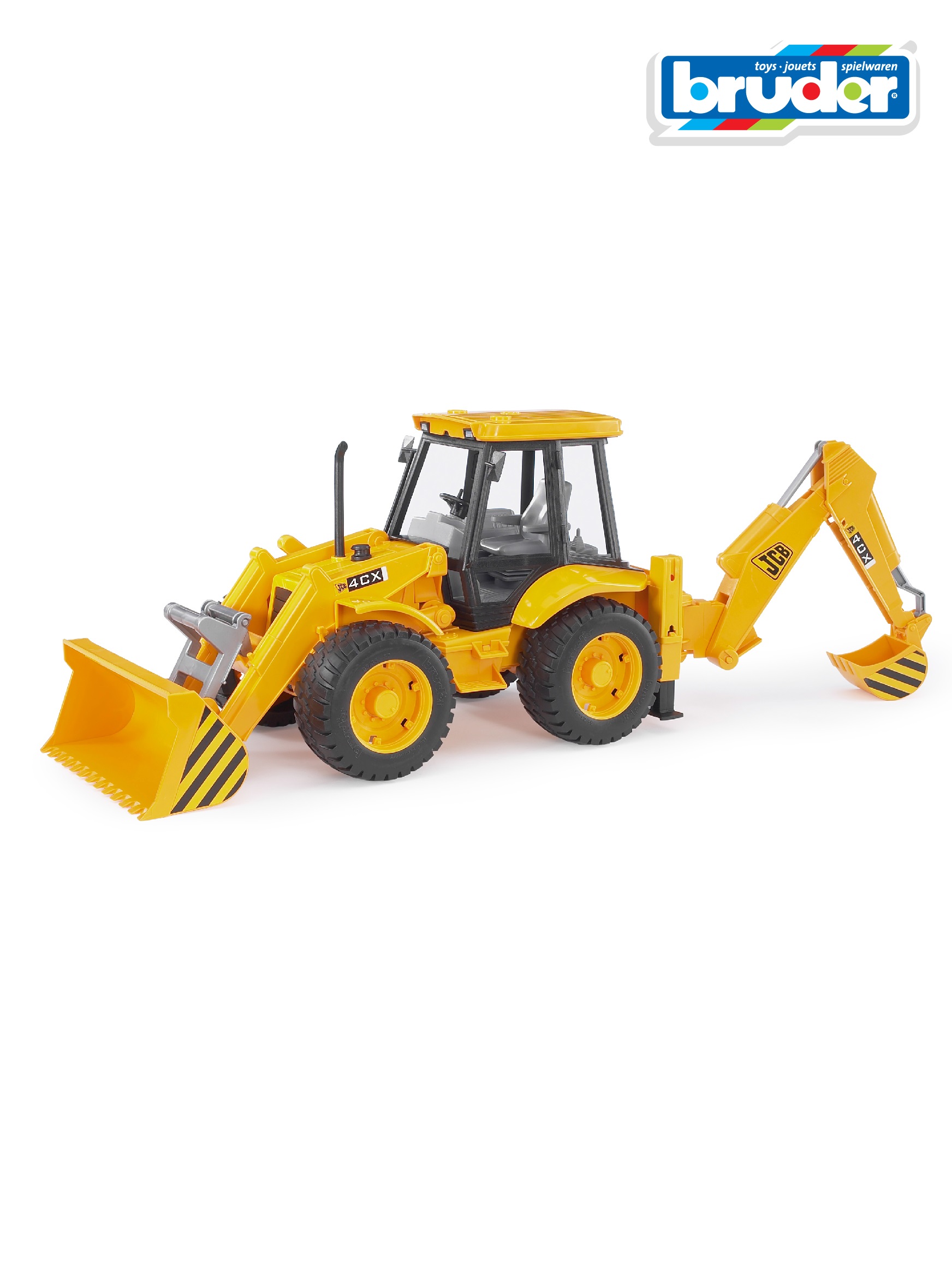 Игрушка BRUDER Экскаватор – погрузчик колёсный JCB 4CX купить по цене 4914  ₽ в интернет-магазине Детский мир