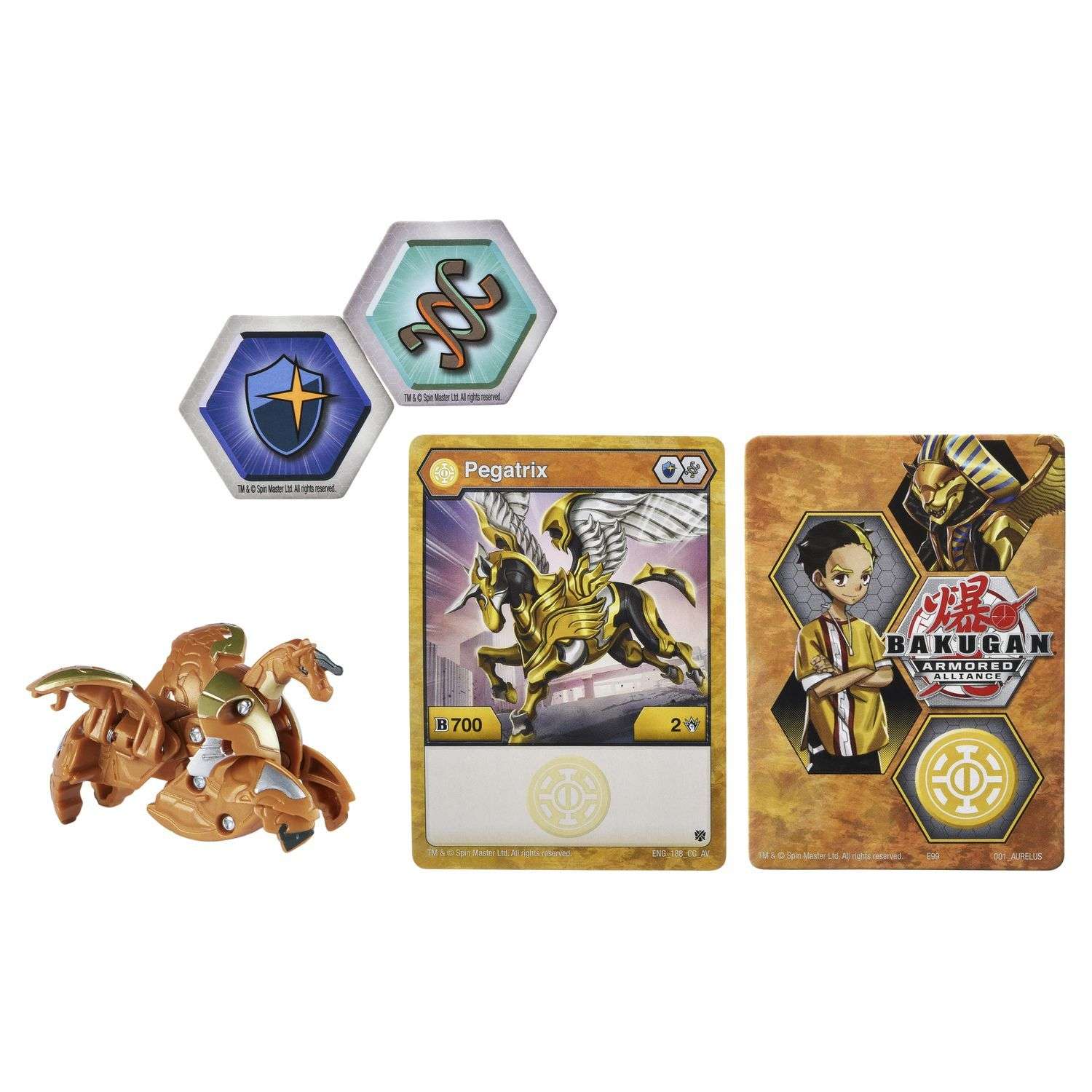 Фигурка-трансформер Bakugan S2 PegatrixV2Gold 6055868/20124291 - фото 1