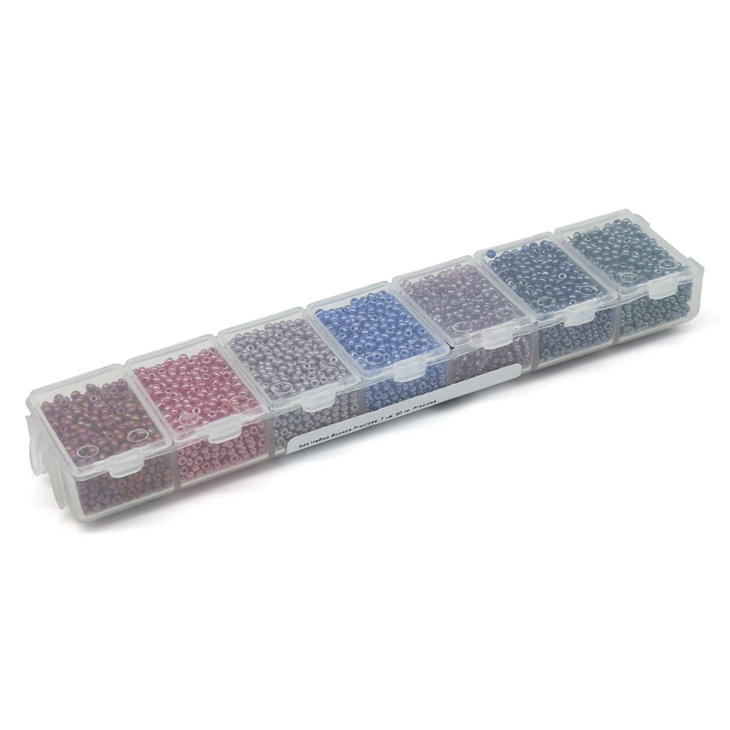 Набор бисера Preciosa с эффектами откалиброванный для вышивки плетения творчества в наборе 7 цветов 90 гр A44 - фото 3