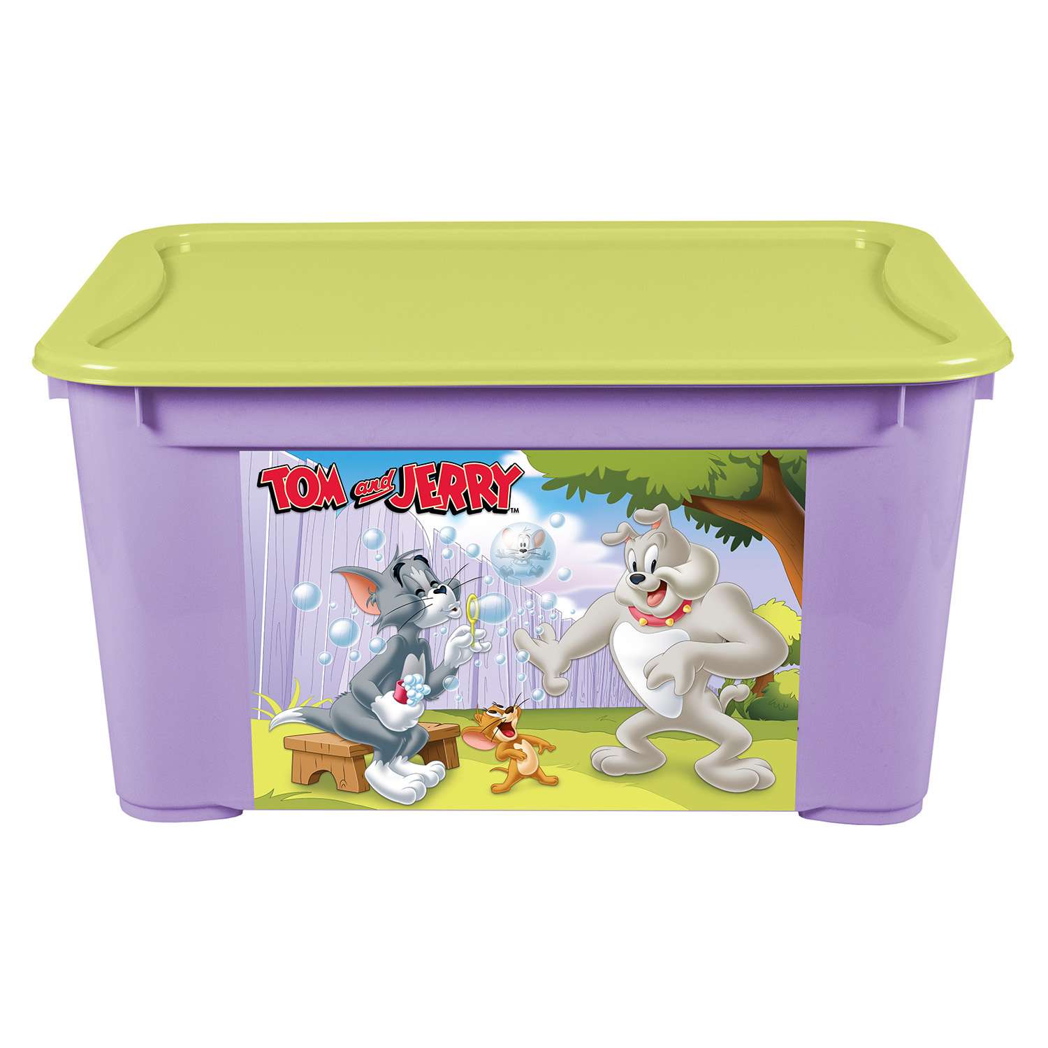 Ящик Пластишка Tom and Jerry L универсальный с аппликацией Сиреневый - фото 2