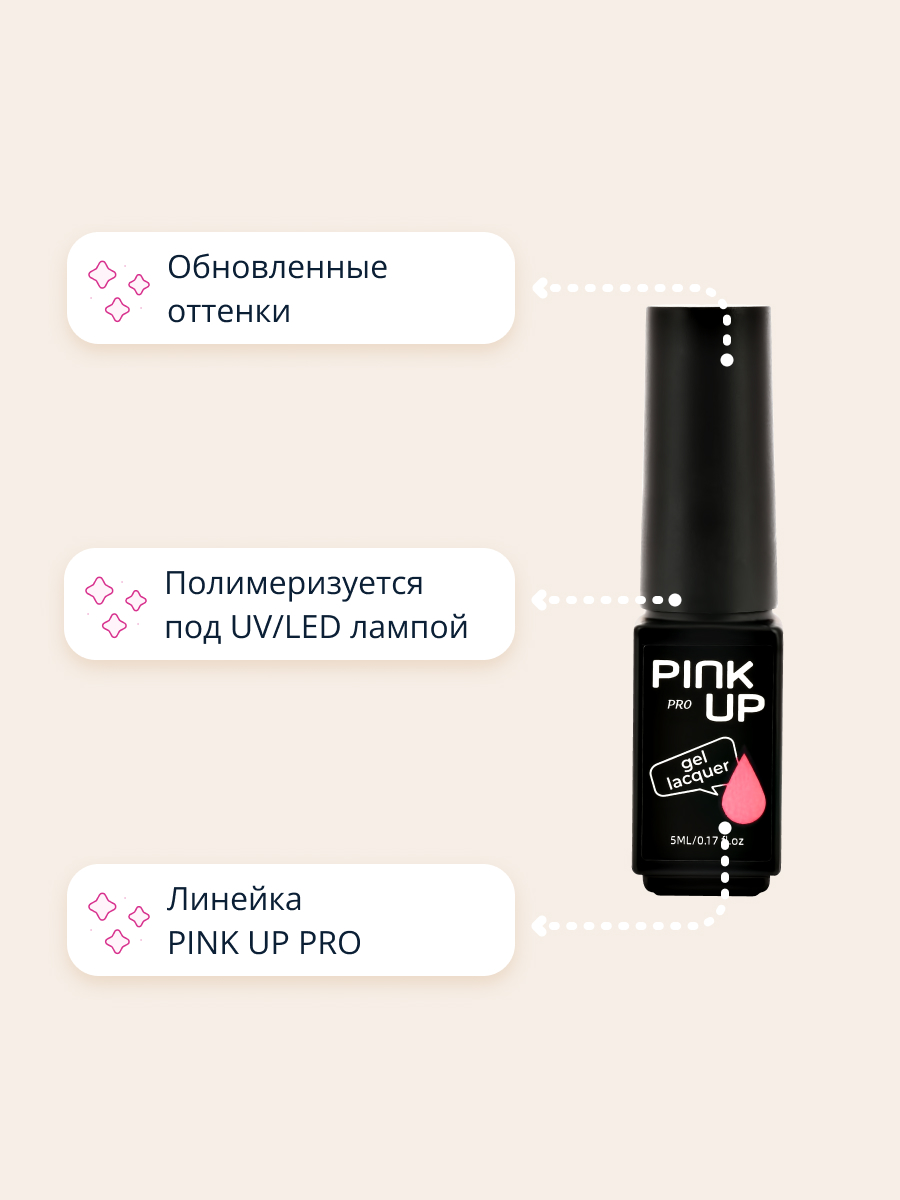 Гель-лак для ногтей Pink Up uv/led тон 12 5 мл - фото 2