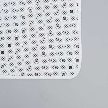 Набор ковриков Доляна для ванной и туалета «Геометрия цветов» 2 шт: 50×80 40×50 см