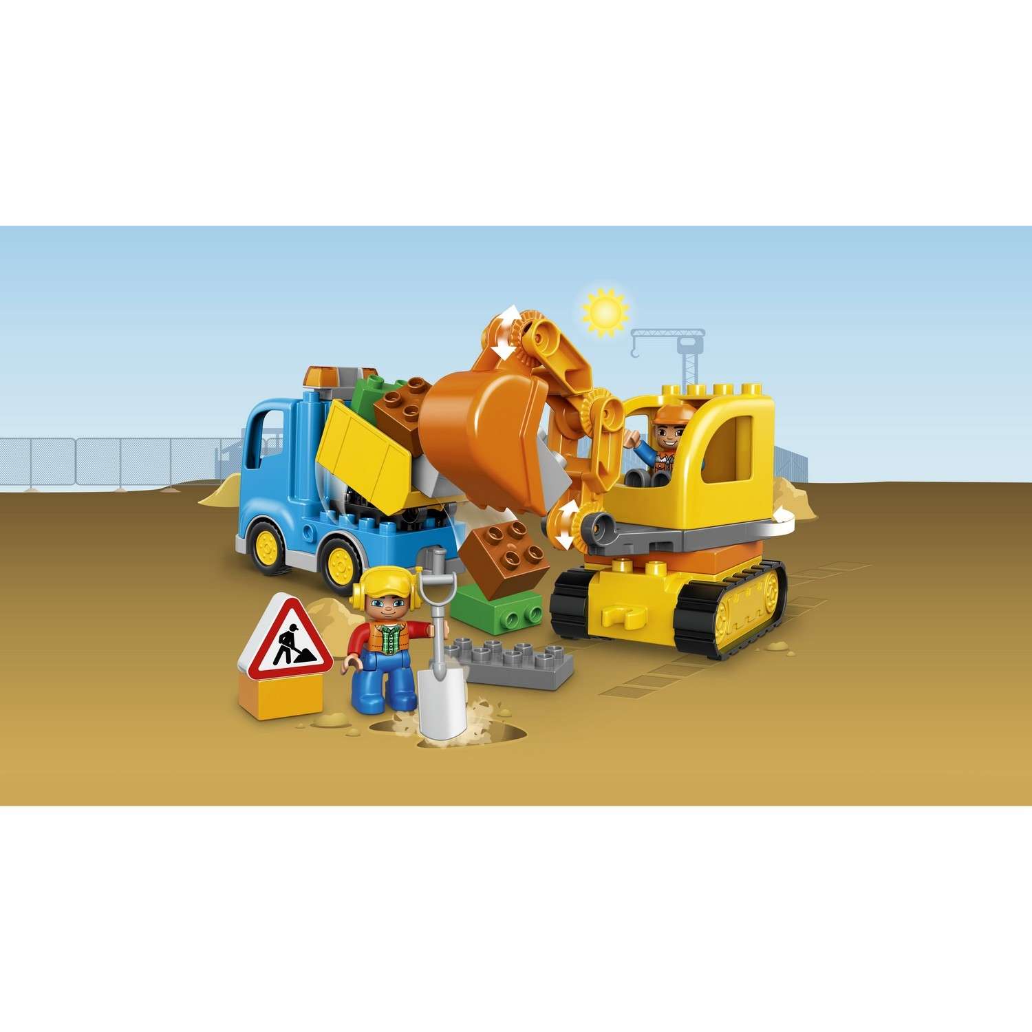 Конструктор LEGO DUPLO Town Грузовик и гусеничный экскаватор (10812) - фото 4