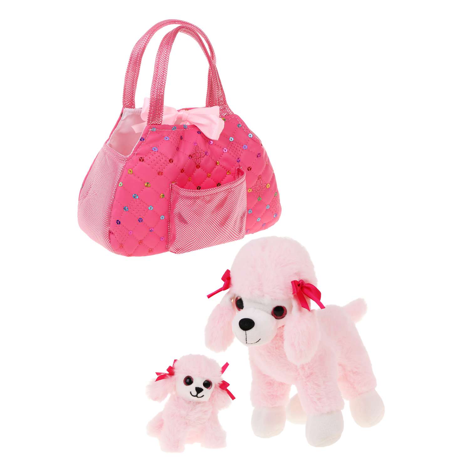 Игровой набор в сумочке Fluffy Family мама пудель и щенок - фото 2