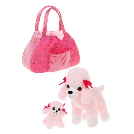 Игровой набор в сумочке Fluffy Family мама пудель и щенок