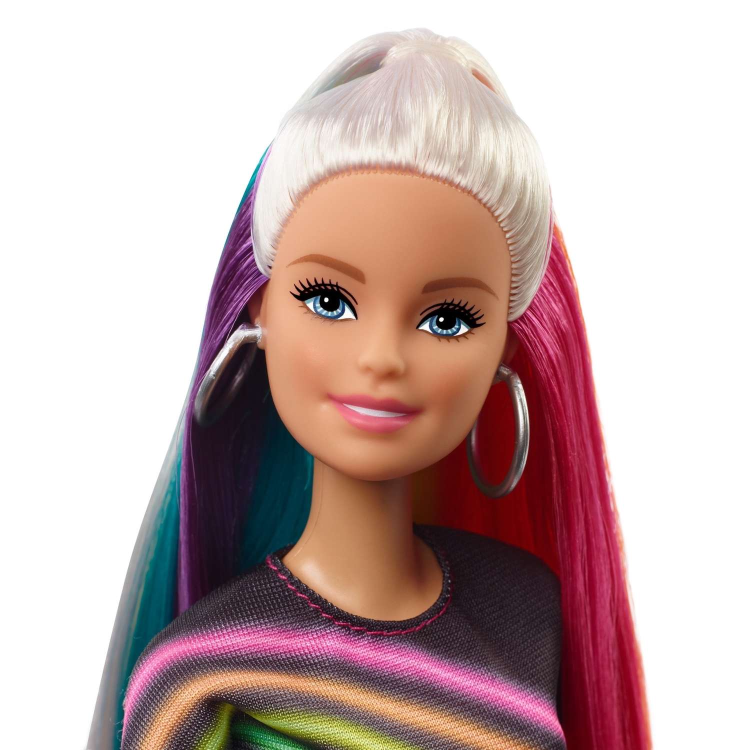 Кукла Barbie с радужной мерцающей прической FXN96 FXN96 - фото 8