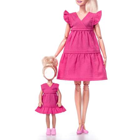 Платья одежда для кукол Barbie и Chelsea VIANA розовый