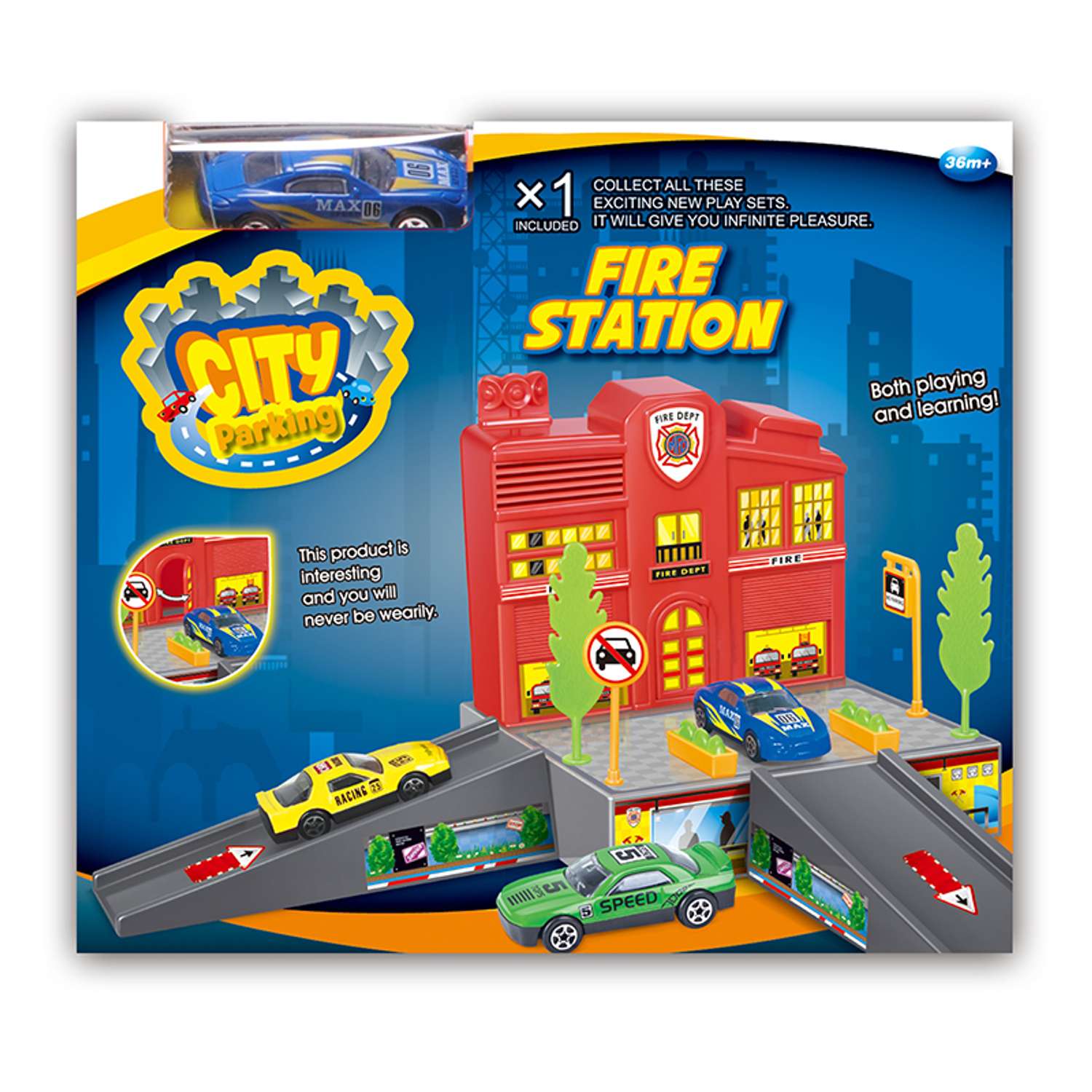 Пожарная станция Dave Toy с 1 машинкой 32018 - фото 2