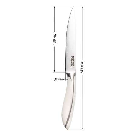 Нож кухонный DeNASTIA универсальный белая ручка длина клинка 13 см