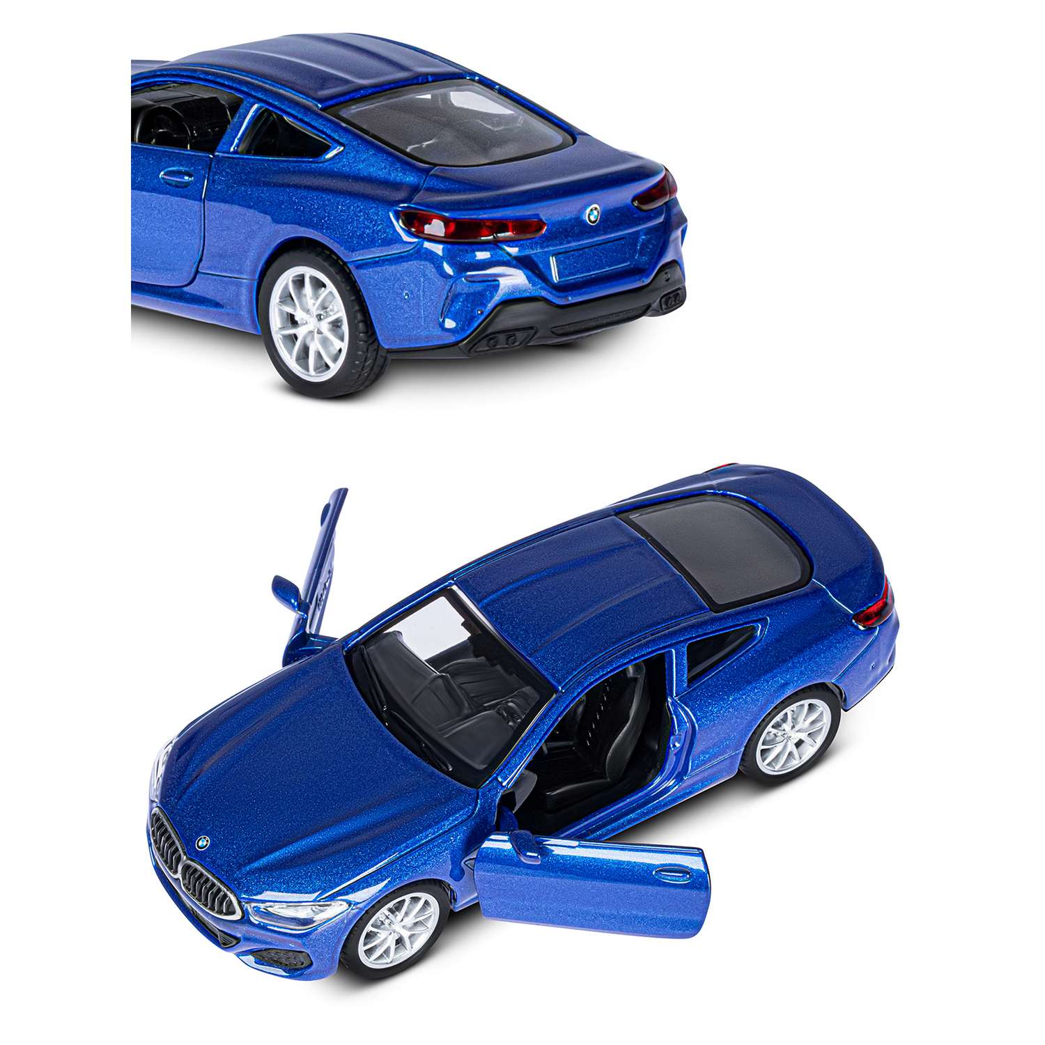 Машинка металлическая АВТОпанорама 1:44 BMW M850i Coupe синий инерционная JB1251478 - фото 8