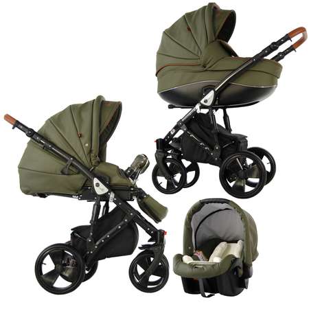 Коляска 3в1 Sevillababy Ravento Eco Оливковая экокожа