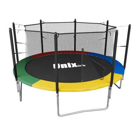 Батут каркасный Simple 12 ft UNIX line Color с внутренней защитной сеткой общий диаметр 366 см до 150 кг