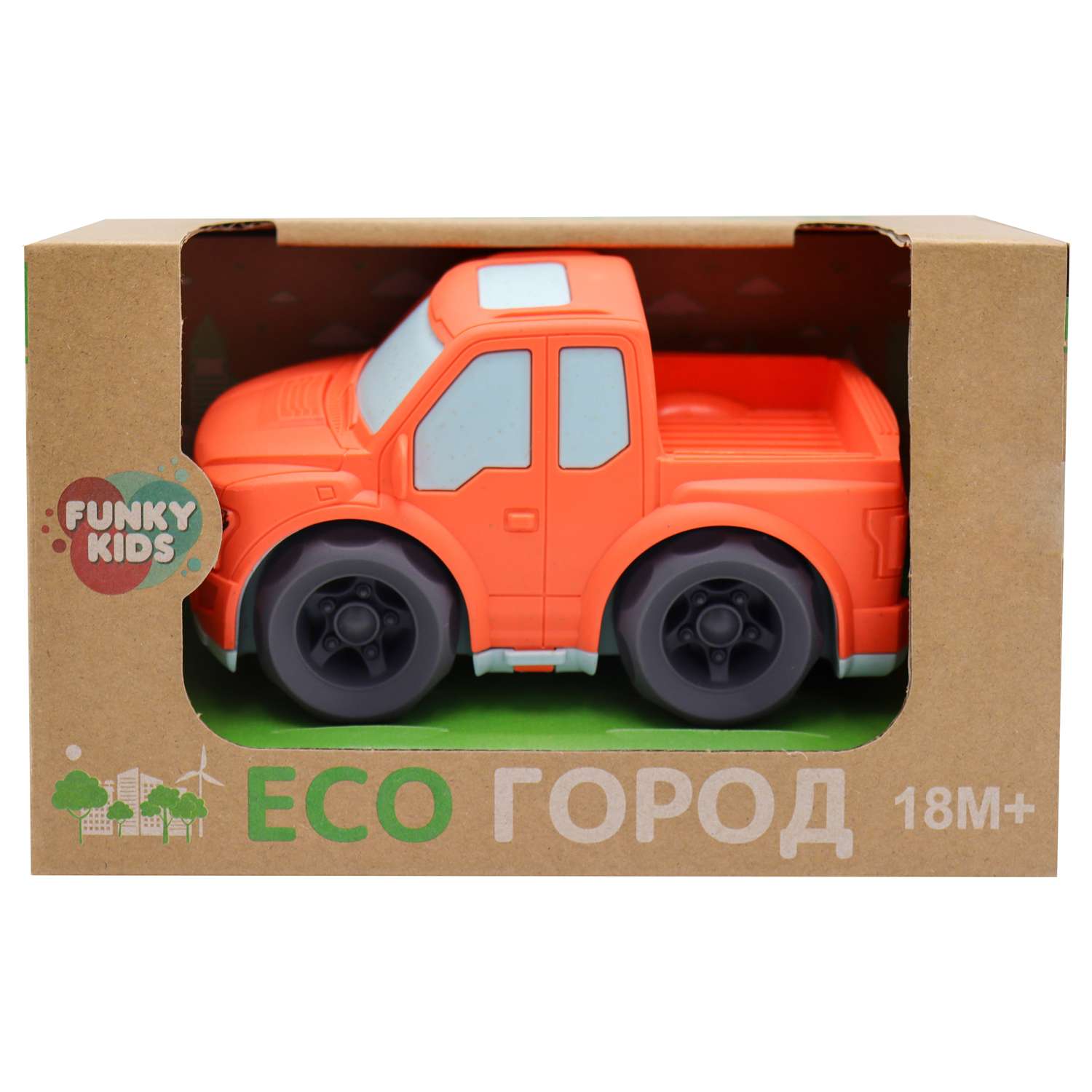Игрушка Funky Toys Эко-машинка Красная 15 см FT0304320-1 - фото 2