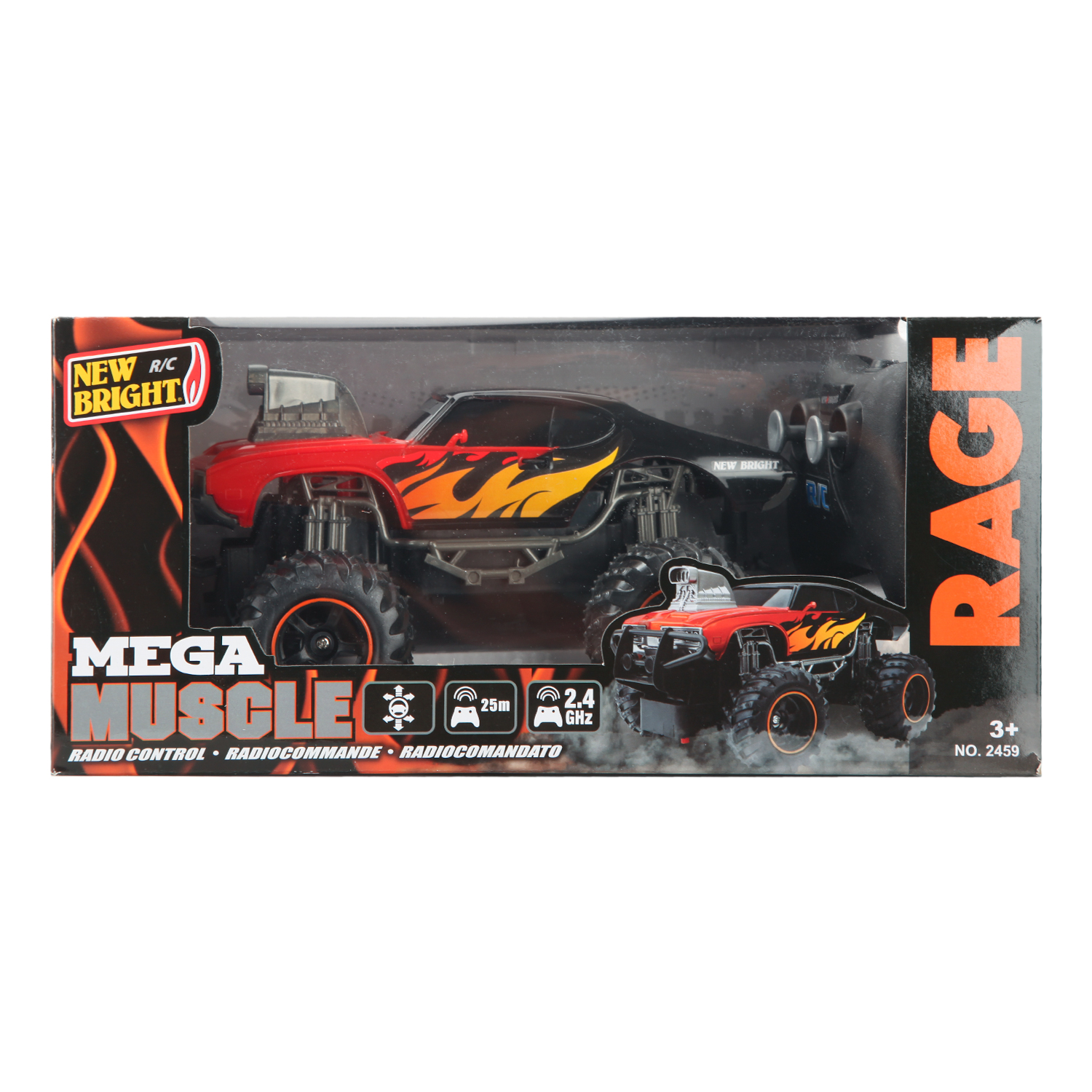 Машина New Bright 1:24 Mega Muscle Truck 2459 купить по цене 799 ₽ в  интернет-магазине Детский мир