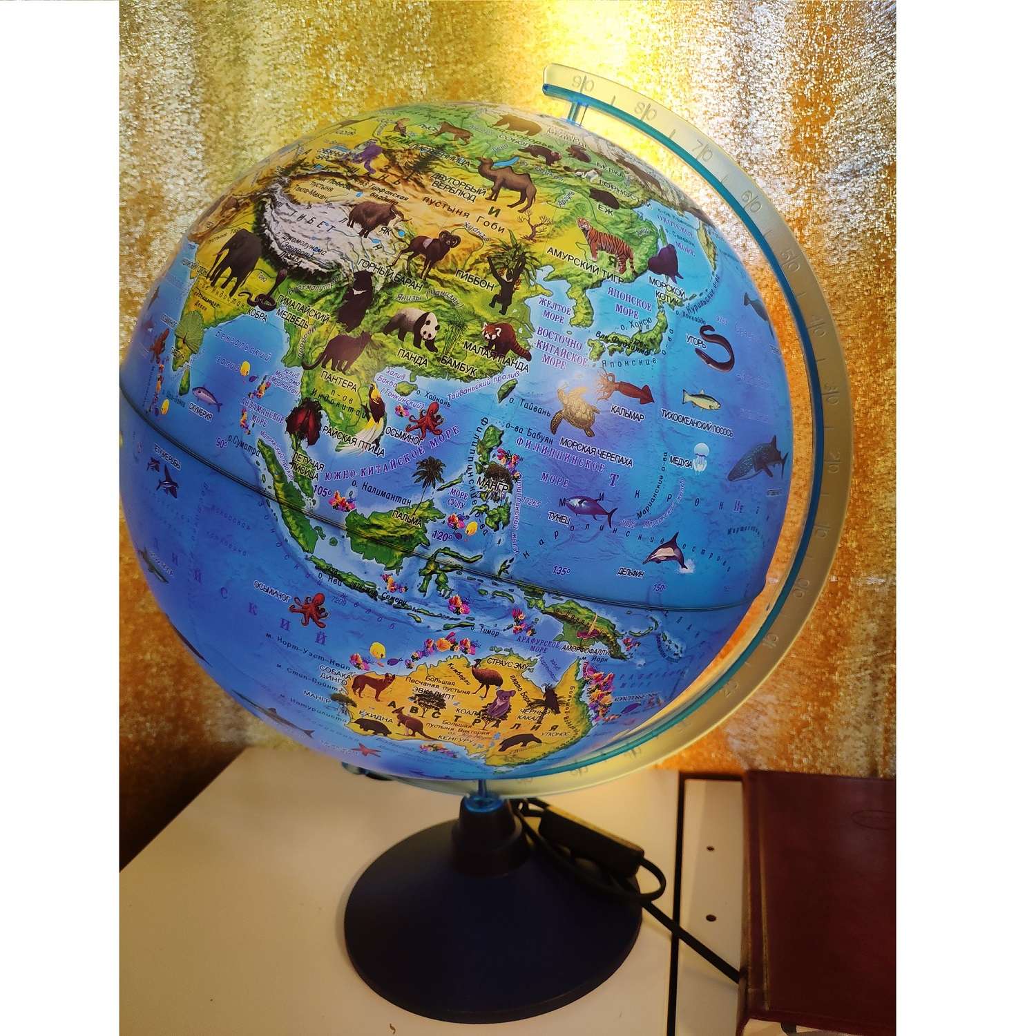 Глобус Globen Зоогеографический детский диаметром 25 см - фото 6