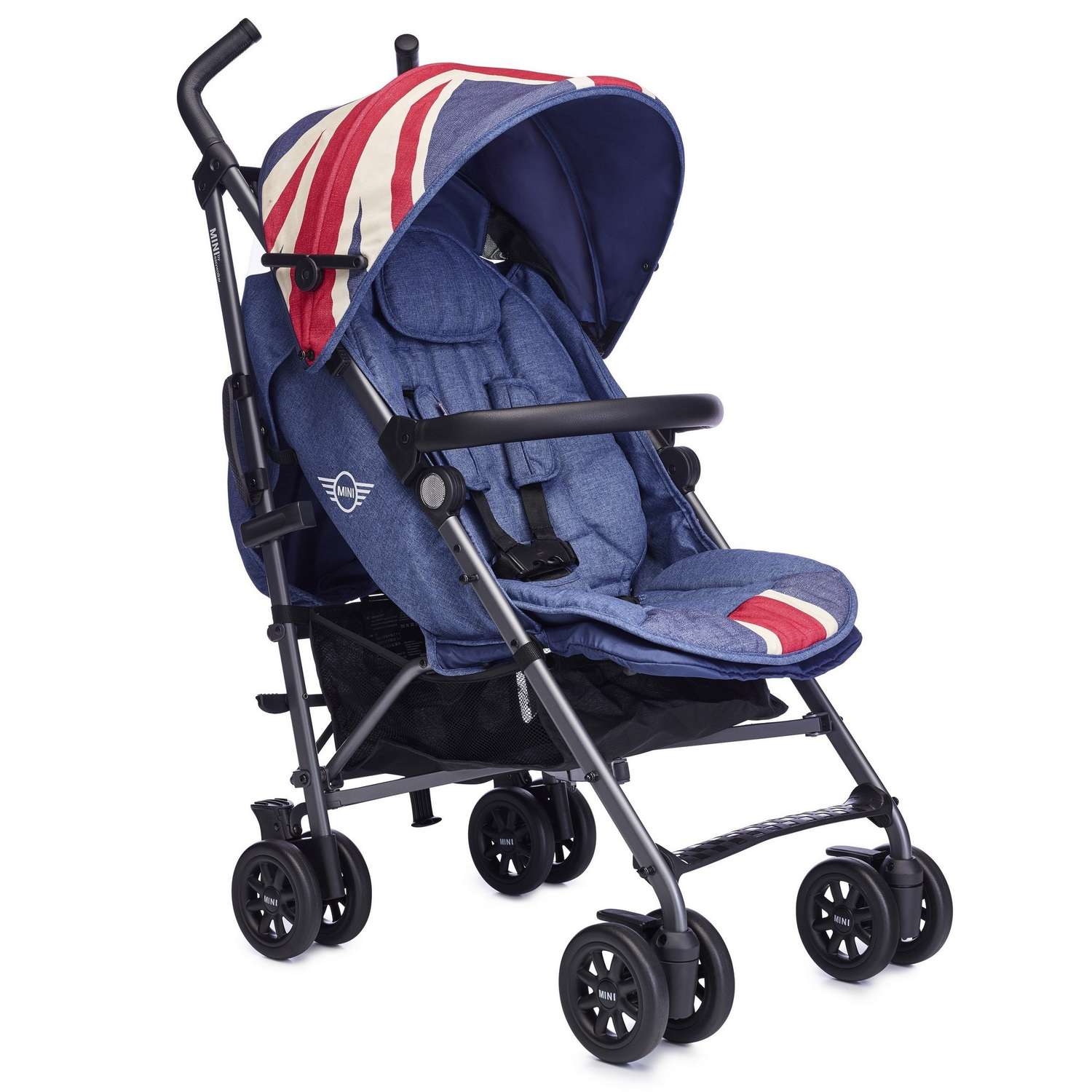 Коляска Easywalker Mini Buggy+ Union Jack Vintage с бампером - фото 14