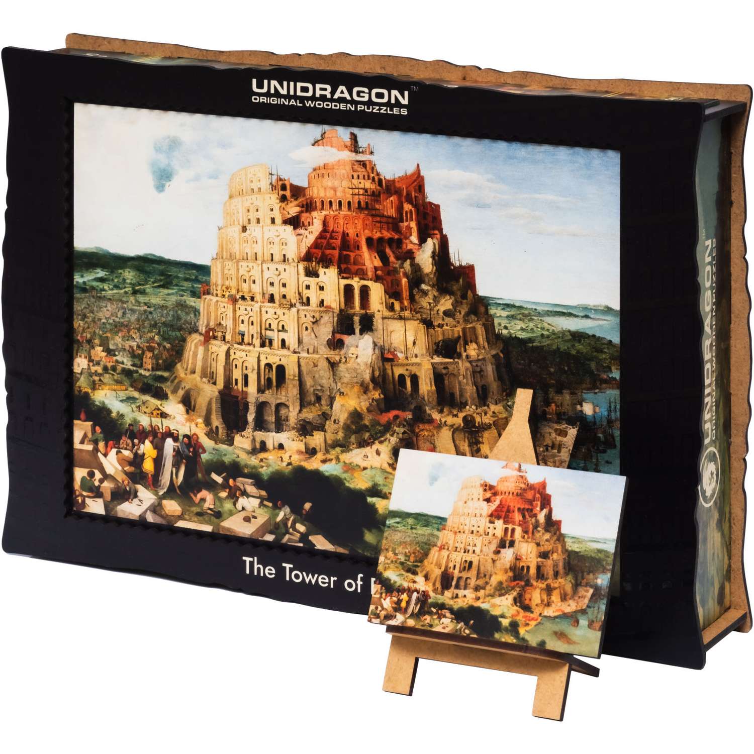 Пазл деревянный UNIDRAGON Питер Брейгель - Вавилонская башня 43.5х59.5 см 1000 деталей - фото 11