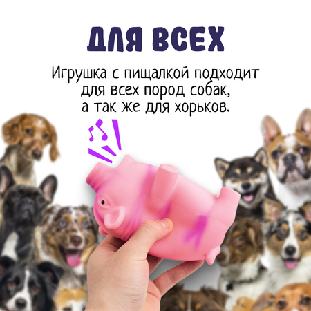 Игрушка для собак ZDK ZooWell Поросенок с пищалкой