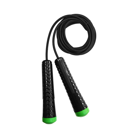 Скакалка гимнастическая FORTIUS черный / зеленый