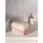 Набор махровых полотенец LUCKY 2 шт. 40x60 см 100% хлопок розовый/молочный