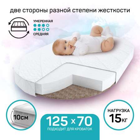 Матрас Amarobaby Baby Care овальный 125*75*10cм