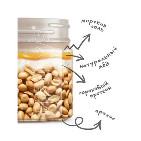 Паста арахисовая Nattys PB PRO c протеином и мёдом 325 г